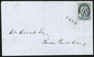 Sale 1109, Lot 447, 1c 1851-56 Issue, On-Cover (Scott 7-9)
