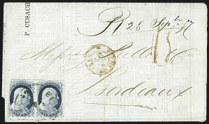Sale 1109, Lot 450, 1c 1851-56 Issue, On-Cover (Scott 7-9)