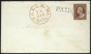 Sale 1109, Lot 451, 3c 1851-56 Issue, On-Cover (Scott 10-11A)