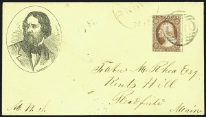 Sale 1109, Lot 460, 3c 1851-56 Issue, On-Cover (Scott 10-11A)