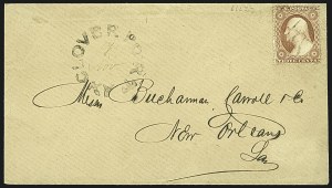 Sale 1109, Lot 466, 3c 1851-56 Issue, On-Cover (Scott 10-11A)