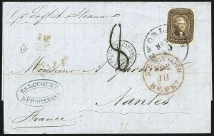 Sale 1109, Lot 471, 5c-12c 1851-56 Issue, On-Cover (Scott 12-17a)