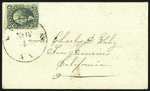 Sale 1109, Lot 474, 5c-12c 1851-56 Issue, On-Cover (Scott 12-17a)