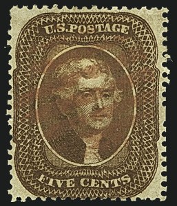 Sale 1109, Lot 497, 1c-5c 1857-60 Issue, Off-Cover (Scott 19-30A)