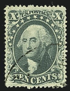 Sale 1109, Lot 502, 10c-30c 1857-60 Issue, Off-Cover (Scott 31-39)