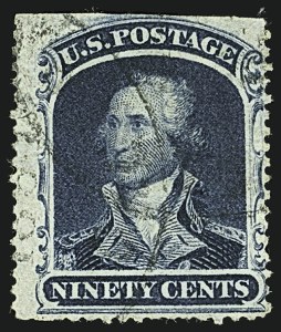 Sale 1109, Lot 512, 10c-30c 1857-60 Issue, Off-Cover (Scott 31-39)