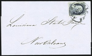Sale 1109, Lot 515, 1c-3c 1857-60 Issue, On-Cover (Scott 18-26)