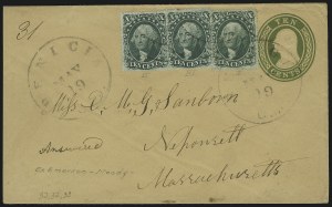 Sale 1109, Lot 541, 5c-30c 1857-60 Issue, On-Cover (Scott 27-38)