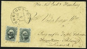Sale 1109, Lot 547, 5c-30c 1857-60 Issue, On-Cover (Scott 27-38)