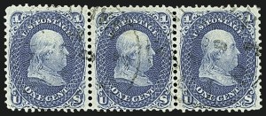 Sale 1109, Lot 566, 1861-66 Issue, Off-Cover (Scott 62B-68)