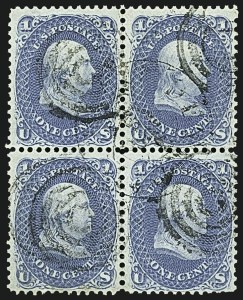 Sale 1109, Lot 568, 1861-66 Issue, Off-Cover (Scott 62B-68)