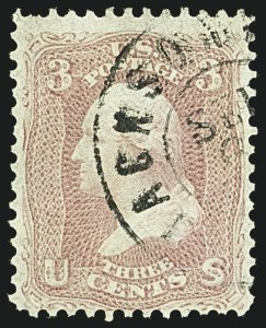 Sale 1109, Lot 569, 1861-66 Issue, Off-Cover (Scott 62B-68)