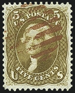 Sale 1109, Lot 572, 1861-66 Issue, Off-Cover (Scott 62B-68)