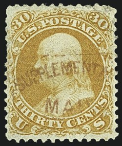 Sale 1109, Lot 598, 1861-66 Issue, Off-Cover, Cont. (Scott 69-78c)