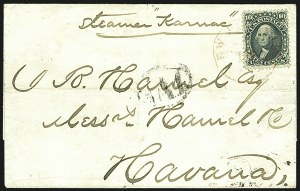Sale 1109, Lot 608, 1861-66 Issue, On-Cover (Scott 62B-65)