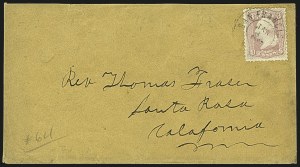 Sale 1109, Lot 611, 1861-66 Issue, On-Cover (Scott 62B-65)