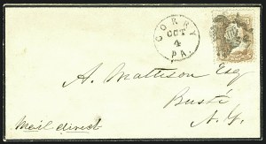 Sale 1109, Lot 616, 1861-66 Issue, On-Cover (Scott 62B-65)
