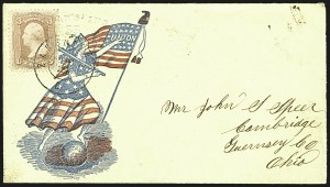 Sale 1109, Lot 623, 1861-66 Issue, On-Cover (Scott 62B-65)