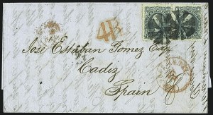 Sale 1109, Lot 664, 1867-68 Grilled Issue, On-Cover, 1875 Re-Issue (Scott 86-96, 107)