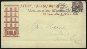 Sale 1109, Lot 689, 1869 Pictorial Issue, On-Cover (Scott 112-119)