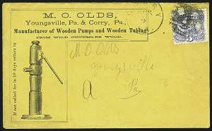 Sale 1109, Lot 691, 1869 Pictorial Issue, On-Cover (Scott 112-119)