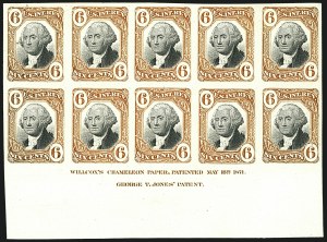 Sale 1110, Lot 1037, Revenue Proofs, Third Issue thru Proprietary
