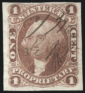 Sale 1110, Lot 1057, First Issue Revenues, Single Stamps