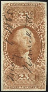 Sale 1110, Lot 1072, First Issue Revenues, Single Stamps