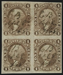 Sale 1110, Lot 1076, First Issue Revenues, Blocks and Record-Size Multiples (Scott R1-R13)
