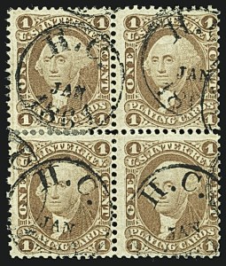 Sale 1110, Lot 1080, First Issue Revenues, Blocks and Record-Size Multiples (Scott R1-R13)