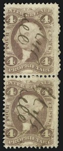 Sale 1110, Lot 1109, First Issue Revenues, Blocks and Record-Size Multiples, Cont. (Scott R17-R36)