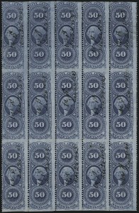 Sale 1110, Lot 1162, First Issue Revenues, Blocks and Record-Size Multiples, Cont. (Scott R51-R78)