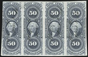 Sale 1110, Lot 1166, First Issue Revenues, Blocks and Record-Size Multiples, Cont. (Scott R51-R78)