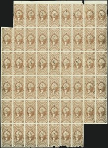 Sale 1110, Lot 1173, First Issue Revenues, Blocks and Record-Size Multiples, Cont. (Scott R51-R78)