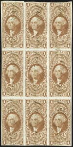 Sale 1110, Lot 1175, First Issue Revenues, Blocks and Record-Size Multiples, Cont. (Scott R51-R78)