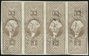 Sale 1110, Lot 1190, First Issue Revenues, Blocks and Record-Size Multiples, Cont. (Scott R79-R94)