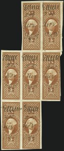 Sale 1110, Lot 1192, First Issue Revenues, Blocks and Record-Size Multiples, Cont. (Scott R79-R94)