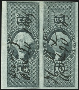 Sale 1110, Lot 1207, First Issue Revenues, Blocks and Record-Size Multiples, Cont. (Scott R95-R102)