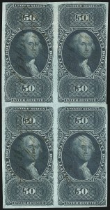 Sale 1110, Lot 1223, First Issue Revenues, Blocks and Record-Size Multiples, Cont. (Scott R95-R102)