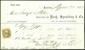 Sale 1110, Lot 1227, First Issue Revenues, Uses on Documents