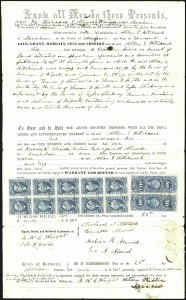 Sale 1110, Lot 1230, First Issue Revenues, Uses on Documents