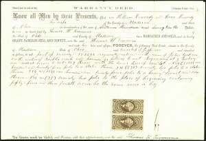 Sale 1110, Lot 1231, First Issue Revenues, Uses on Documents