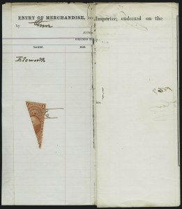 Sale 1110, Lot 1233, First Issue Revenues, Uses on Documents