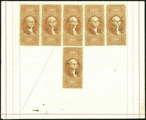 Sale 1110, Lot 1239, First Issue Revenues, Uses on Documents