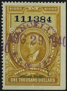 Sale 1110, Lot 1329, Documentary, Cont. (Scott R282a-R286)