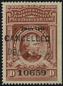 Sale 1110, Lot 1339, Documentary, Cont., Series 1940-Series 1953 (Scott R305A-R653)