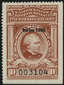 Sale 1110, Lot 1364, Documentary, Cont., Series 1954-Series 1958, & without ovpt. (Scott R654-R729b)