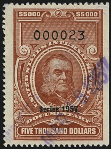 Sale 1110, Lot 1373, Documentary, Cont., Series 1954-Series 1958, & without ovpt. (Scott R654-R729b)