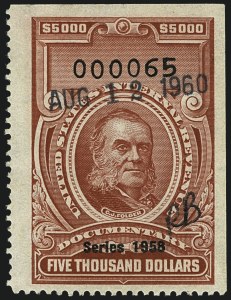 Sale 1110, Lot 1376, Documentary, Cont., Series 1954-Series 1958, & without ovpt. (Scott R654-R729b)