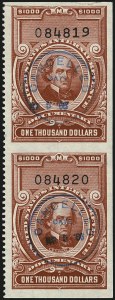 Sale 1110, Lot 1379, Documentary, Cont., Series 1954-Series 1958, & without ovpt. (Scott R654-R729b)